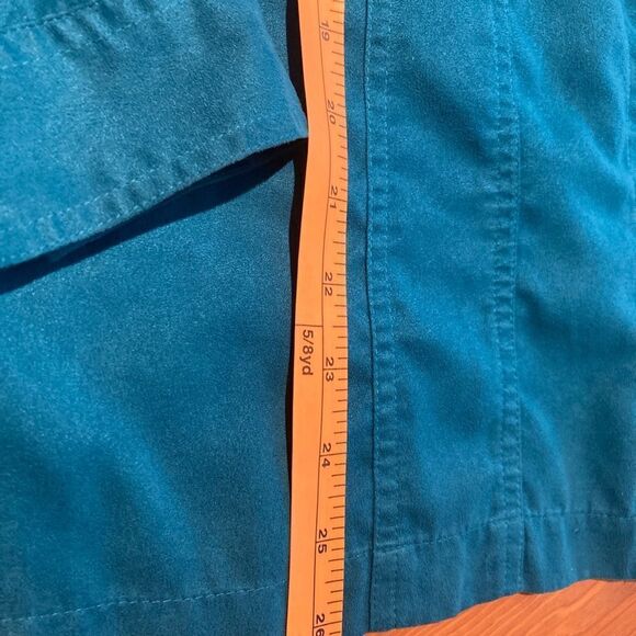 Chico’s Turquoise Suede-like Top - Picture 9 of 11